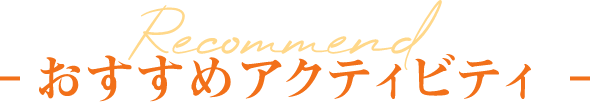 おすすめアクティビティ