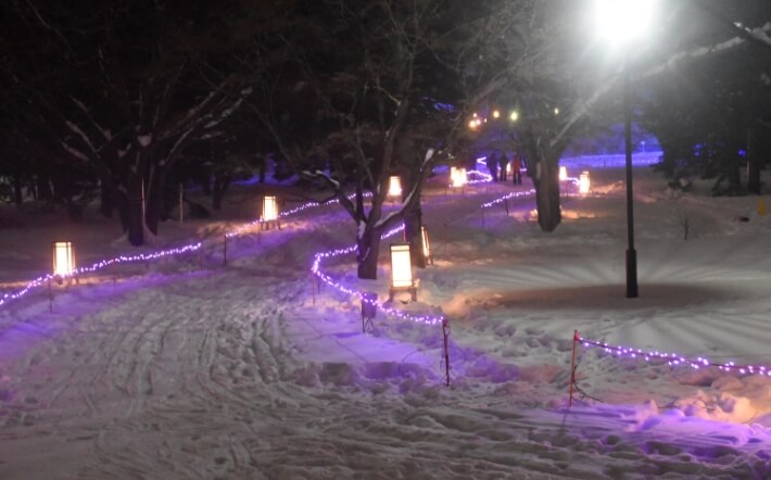 中島公園 冬のイベント「ナイトクロカン」