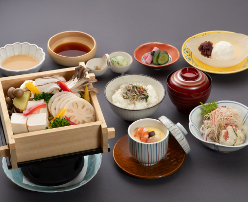 道産野菜せいろ蒸し菜食膳