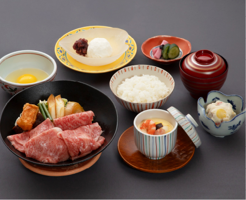 A5白老牛 すき煮膳